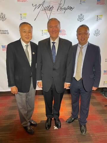 Elmer , Mr Mike Pompeo (former US Secretary of State), and Mr Miles Yu (principal China policy and planning adviser to Mr Pompeo)